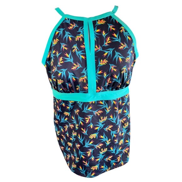 Lands' End Other - Lands End Womens Swim Suit Tankini Top Only Size M Pull-On With Spaghetti Straps